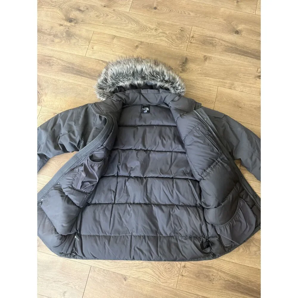 THE NORTH FACE xl mens mcmurdo parka down coat hooded fur grey down winter coat